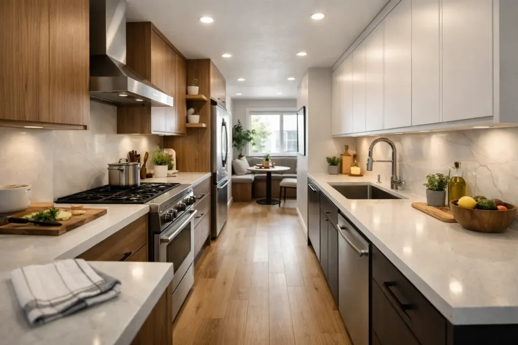 Galley Kitchen Redesign That Works Harder